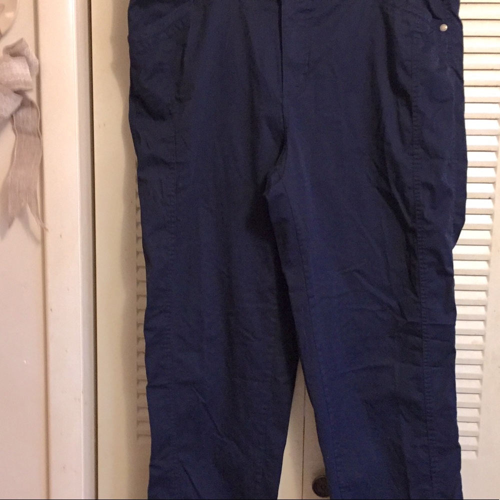 Avenue 18 Cotton Spandex Navy Chinos pocket flaps